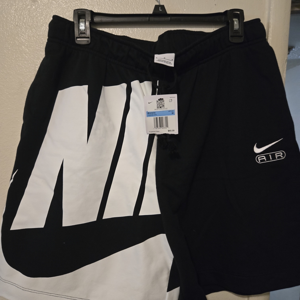 Nike Black & White Air Logo Men's Shorts - Picture 6 of 9